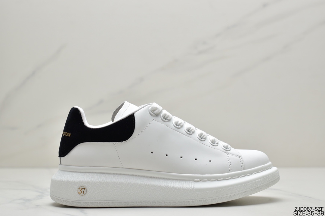 260 意大利高奢品牌Alexander McQueen亚历山大·麦昆 Sole Leather Sneakers低帮时装厚底休闲运动小白鞋553770 WHGP790 9063
