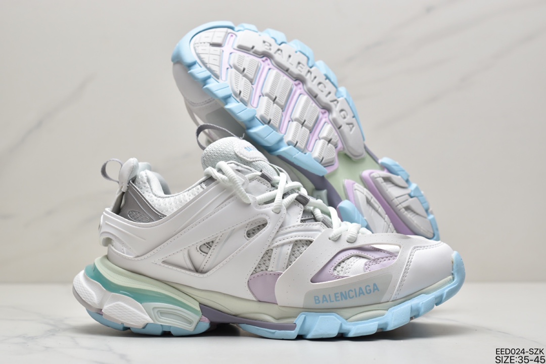 370 巴黎世家Balenciaga Tess S. Gomma Trek Low Top Sneakers3.0慢跑鞋“黑魂”542023 W1GB1 7261