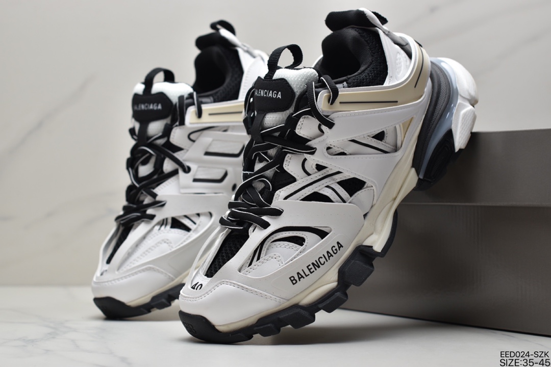 370 巴黎世家Balenciaga Tess S. Gomma Trek Low Top Sneakers3.0慢跑鞋“黑魂”542023 W1GB1 7261