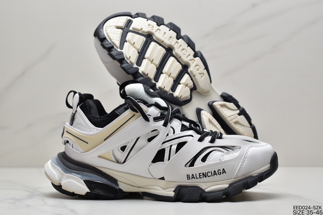 370 巴黎世家Balenciaga Tess S. Gomma Trek Low Top Sneakers3.0慢跑鞋“黑魂”542023 W1GB1 7261
