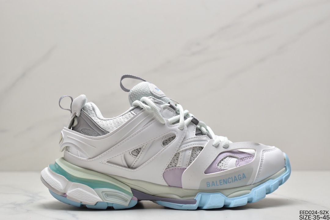 370 巴黎世家Balenciaga Tess S. Gomma Trek Low Top Sneakers3.0慢跑鞋“黑魂”542023 W1GB1 7261