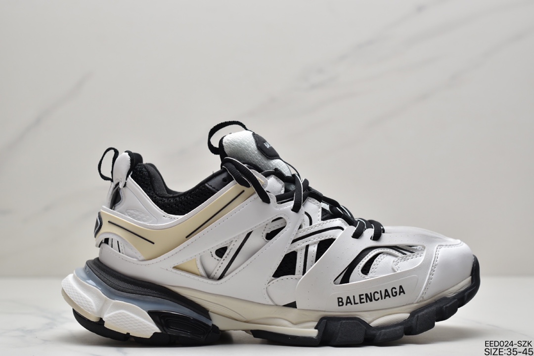 370 巴黎世家Balenciaga Tess S. Gomma Trek Low Top Sneakers3.0慢跑鞋“黑魂”542023 W1GB1 7261