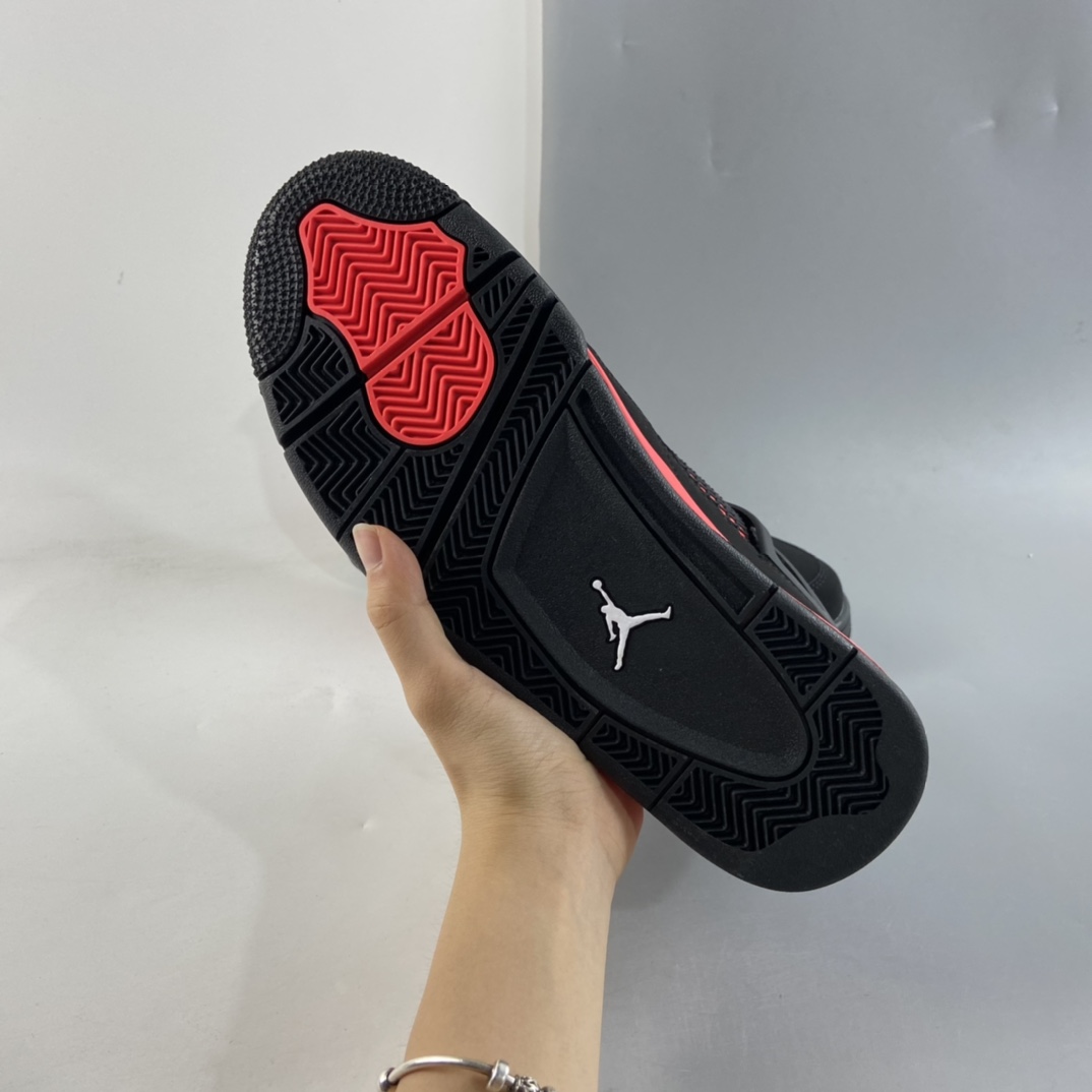 P400  Air Jordan 4 Retro”Red Thunder”迈克尔·乔丹AJ4代中帮复古休闲运动文化篮球鞋“黑红雷电”CT8527-016