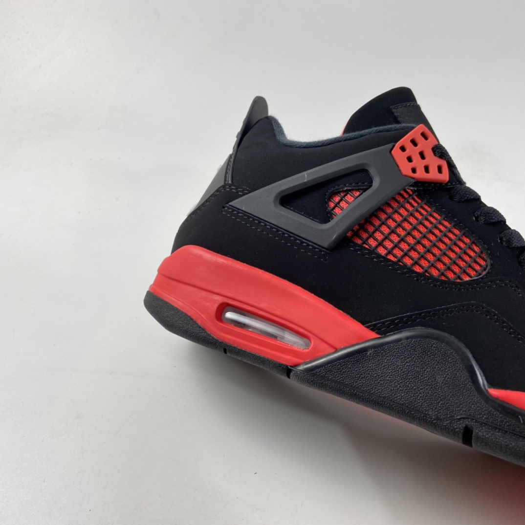 P400  Air Jordan 4 Retro”Red Thunder”迈克尔·乔丹AJ4代中帮复古休闲运动文化篮球鞋“黑红雷电”CT8527-016