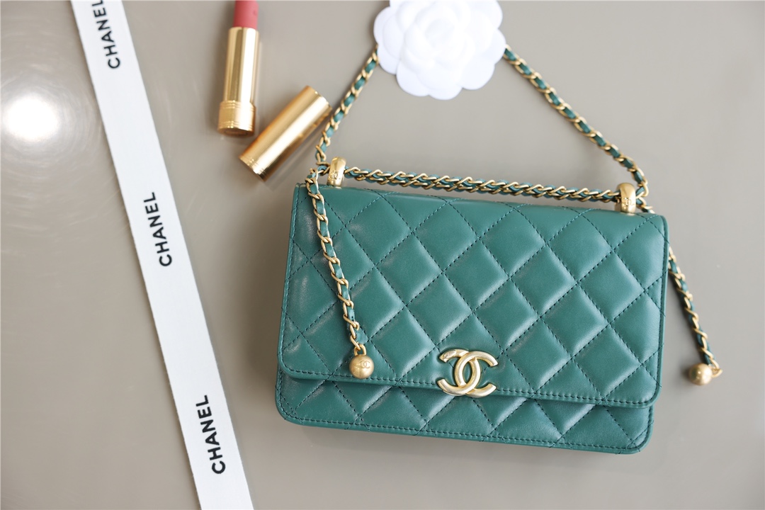 Lambskin  GoldTone Metal Green Mini Flap Bag  CHANEL  Chanel bag Bags  designer fashion Bags