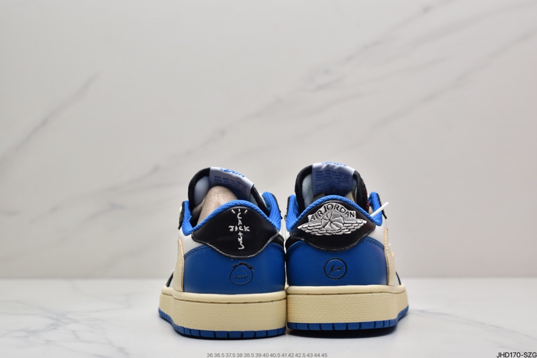 190 Travis Scott x Fragment x Air Jordan 1 Low“Military Blue”闪电倒钩高帮DM7866-140