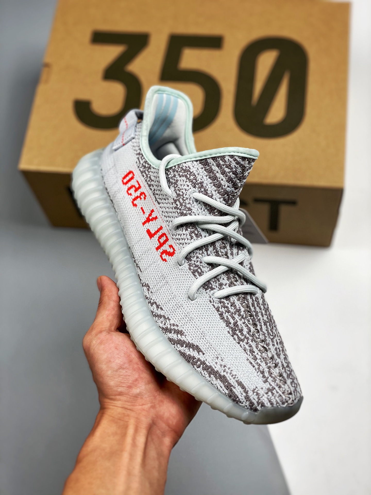 Canal exclusivo, versión original pura verificable Yeezy 350V2 "Black" azul hielo, inflamable 🔝probado sin p…