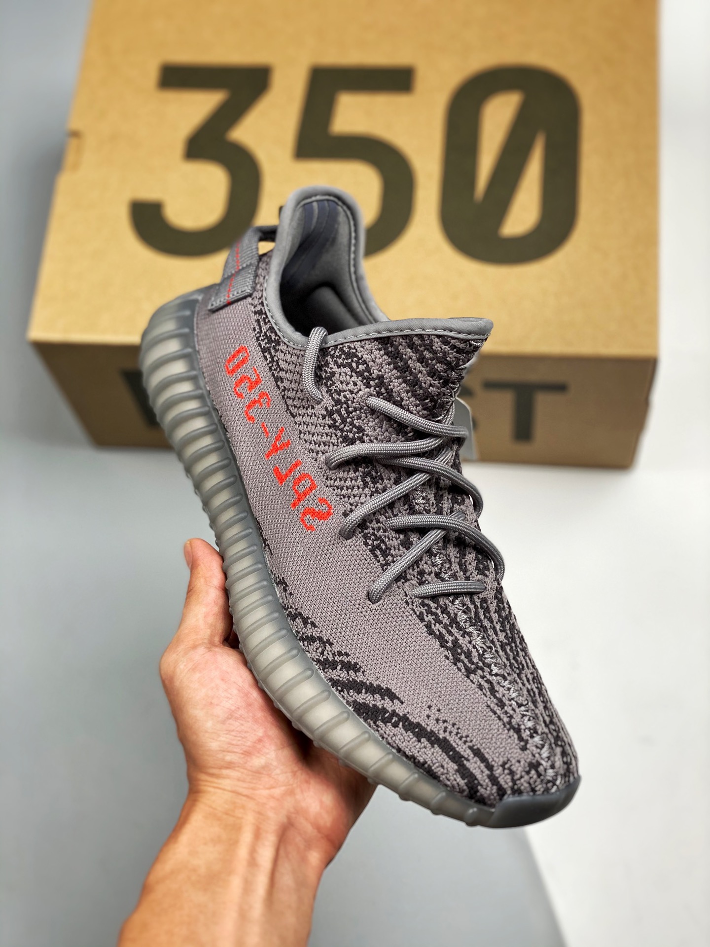 Suministro exclusivo de canal, versión pura original que pasa la verificación Yeezy 350V2 "Black" Nuevo gris/…