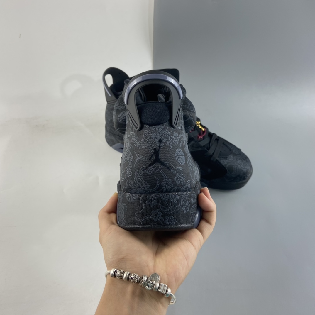 P480  Air Jordan 6 SD WMNS“Singles Day”AJ6 乔6黑丝绸国中结 DB9818-001