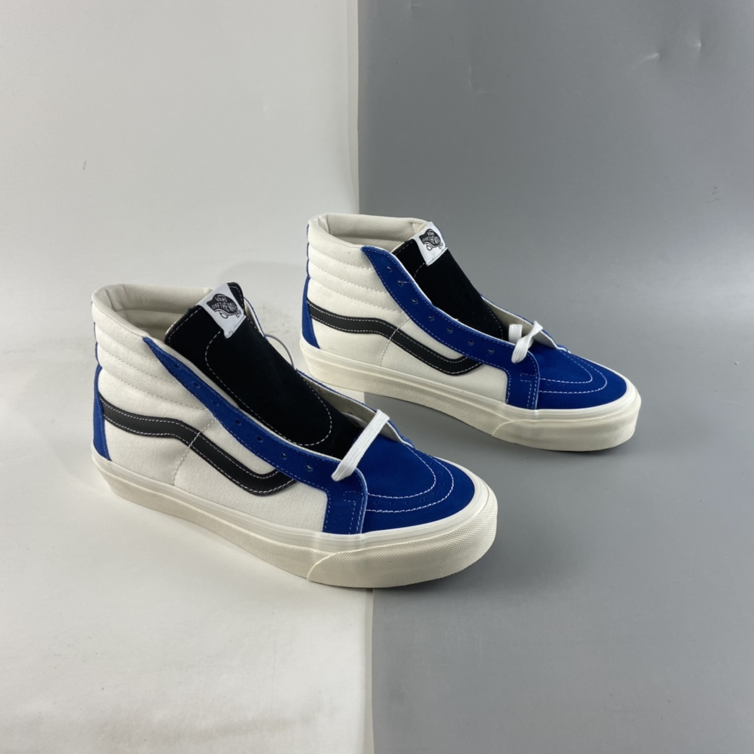 P160  Vans SK8-Hi 安纳海姆系列 范斯官方 蓝白拼色高帮硫化板鞋 VNOA38GF4UJ