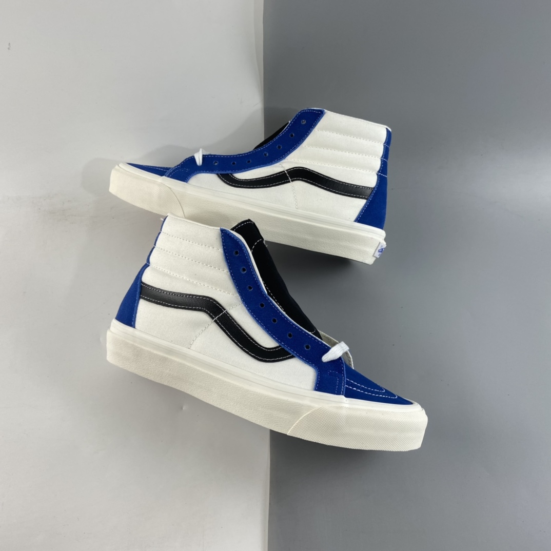 P160  Vans SK8-Hi 安纳海姆系列 范斯官方 蓝白拼色高帮硫化板鞋 VNOA38GF4UJ