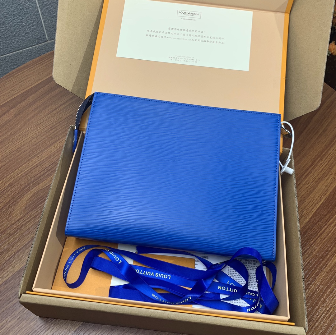 [Louis Vuitton Wallets]Genuine grade Upgraded version M41366 Blue Water Ripple
