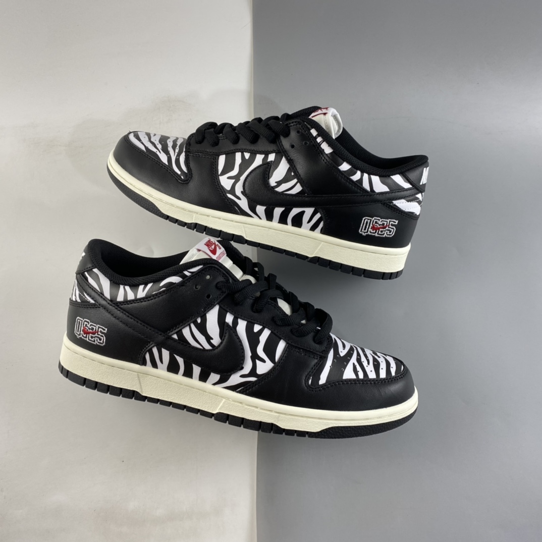P380  Quartersnacks x  NIKE SB  Dunk  ” Zebra” 黑白斑马纹 联名款低帮运动休闲板鞋 DM3510-001