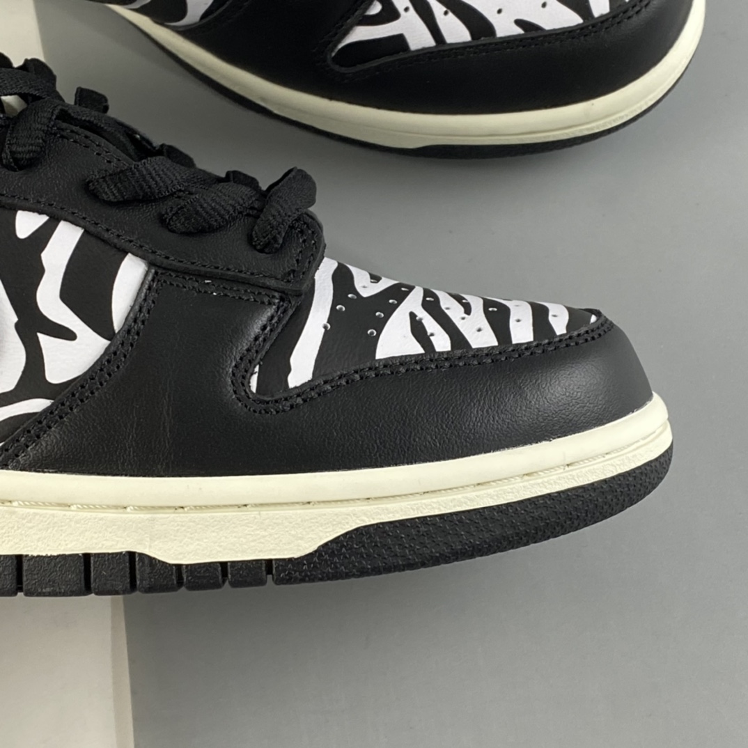 P380  Quartersnacks x  NIKE SB  Dunk  ” Zebra” 黑白斑马纹 联名款低帮运动休闲板鞋 DM3510-001