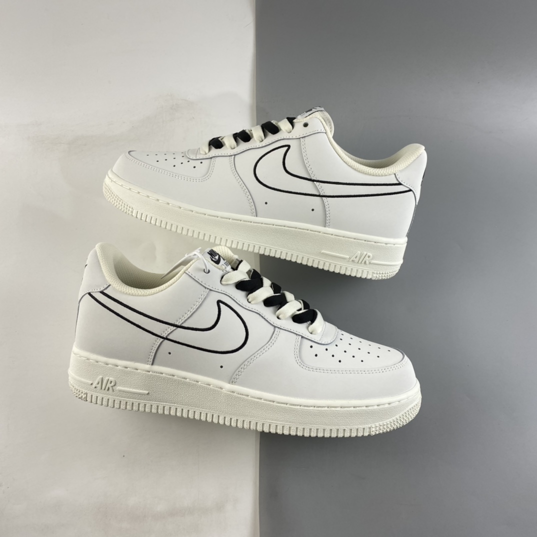 P240  NIKE Air Force 1 Low ’07  “米白红电绣勾”空军一号低帮休闲板鞋 CL6326-108