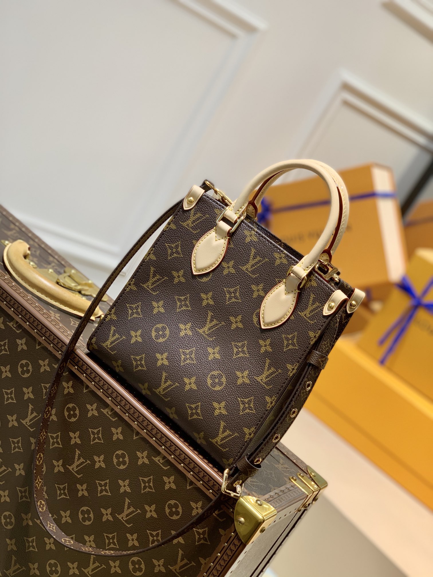 Louis Vuitton LV Sac Plat Luxury
 Bags Handbags Monogram Canvas Mini M45847