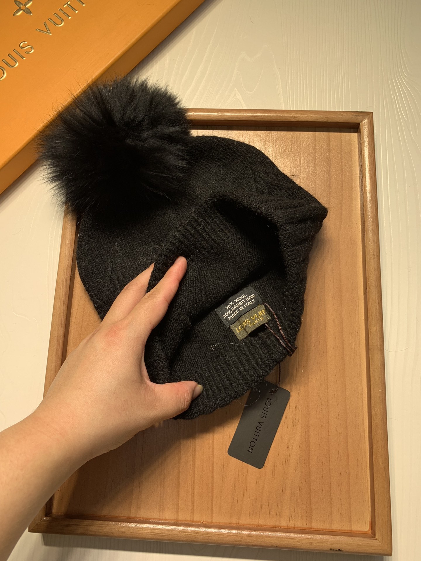 🌹。L家。 【羊毛单帽-带狐狸毛球】客供小羊毛！珍贵典藏的灵魂帽子！客供色纱.每个颜色都非常好看！经典！