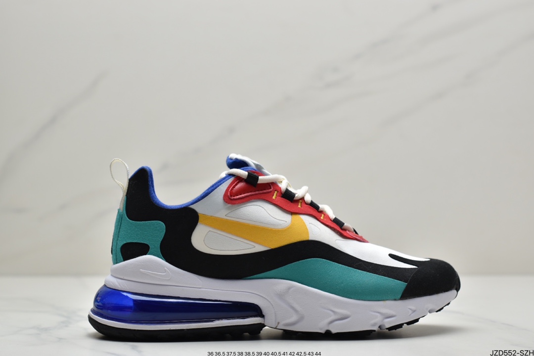 140 耐克Nike Wmns Air Max 270 React ”White/Light Blue”270瑞亚赛车慢跑鞋CI3899-500