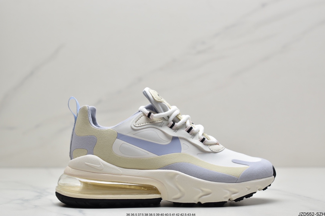 140 耐克Nike Wmns Air Max 270 React ”White/Light Blue”270瑞亚赛车慢跑鞋CI3899-500