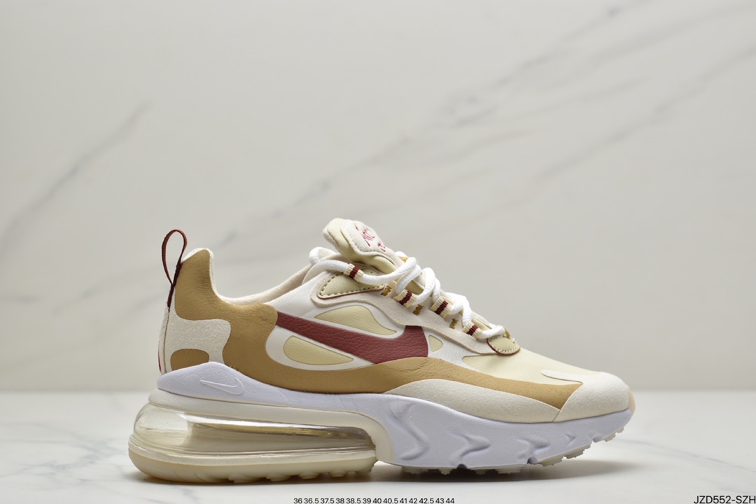 140 耐克Nike Wmns Air Max 270 React ”White/Light Blue”270瑞亚赛车慢跑鞋CI3899-500