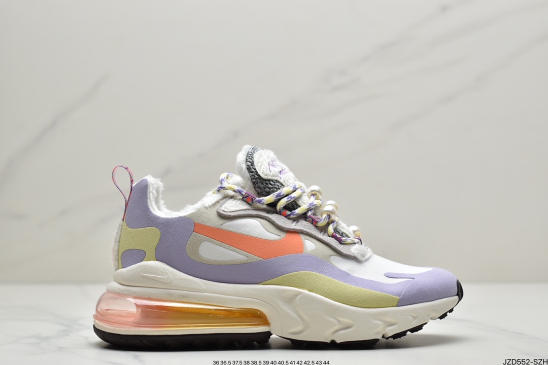 140 耐克Nike Wmns Air Max 270 React ”White/Light Blue”270瑞亚赛车慢跑鞋CI3899-500
