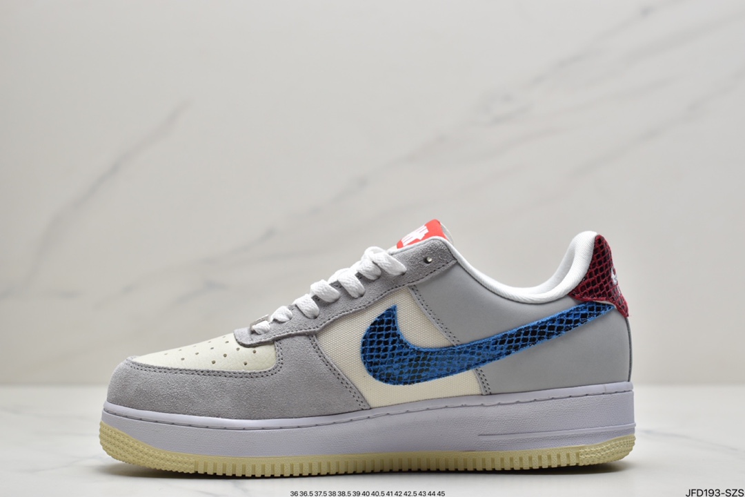 170 耐克 Nike Air Force1MID 07 米白蛇纹 官方同步DM8461-001