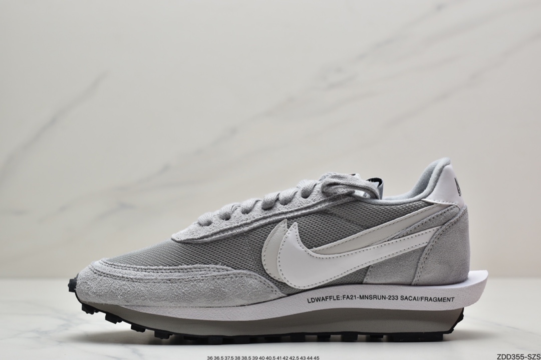 230 Fragment Design x Sacai x LDWaffle 联名解构重叠设计前卫华夫走秀休闲运动鞋 DH2684-001