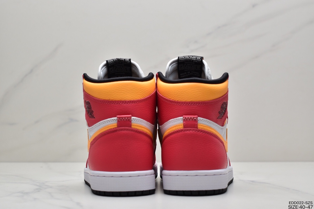 340 Air Jordan 1 Retro Hi OG  ” Light Fusion Red ” AJ1乔1 白黄粉  555088-603