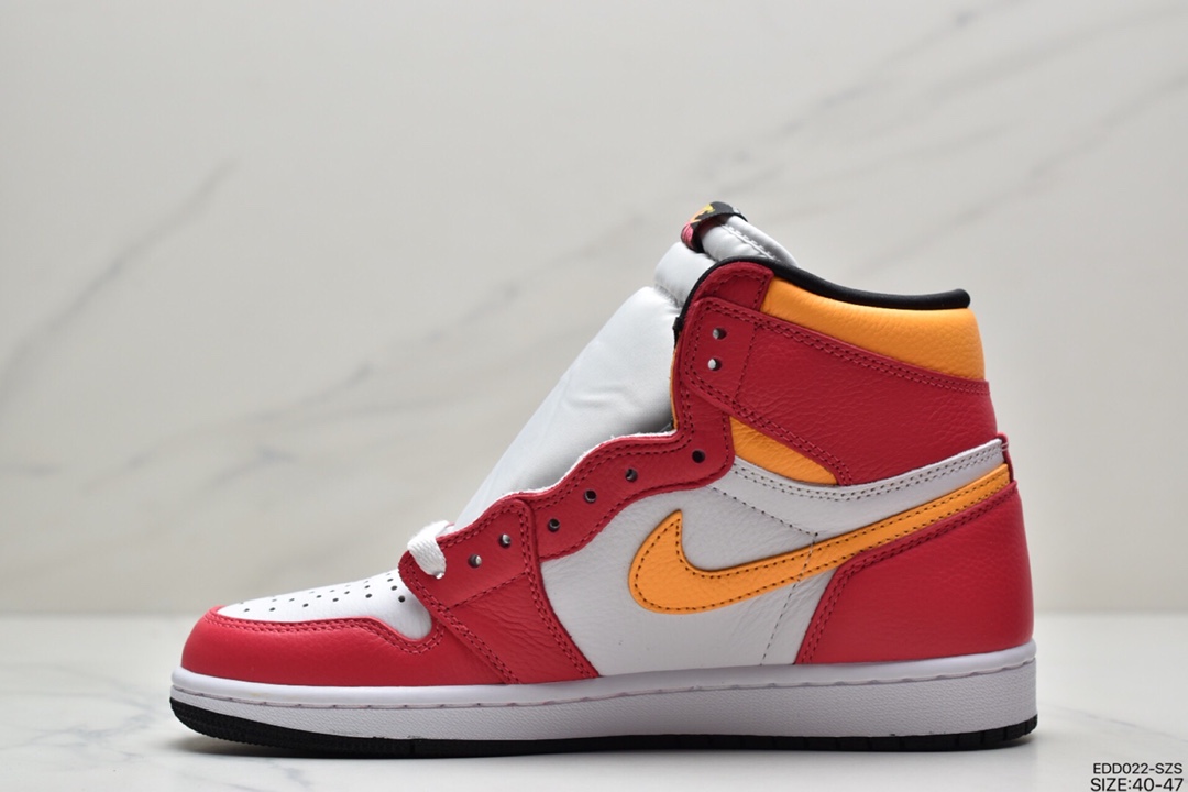 340 Air Jordan 1 Retro Hi OG  ” Light Fusion Red ” AJ1乔1 白黄粉  555088-603