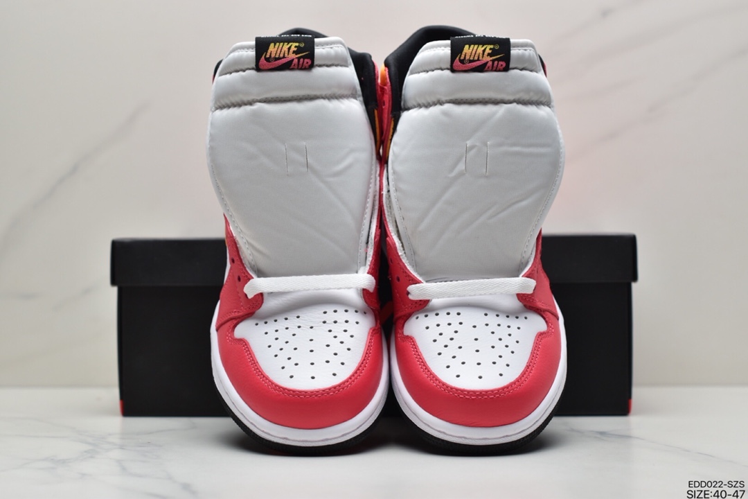 340 Air Jordan 1 Retro Hi OG  ” Light Fusion Red ” AJ1乔1 白黄粉  555088-603