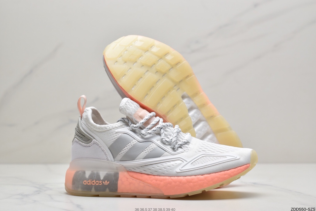 230 阿迪达斯Adidas Originals ZX 2K Boost 全新爆米花缓震休闲运动跑鞋F38773