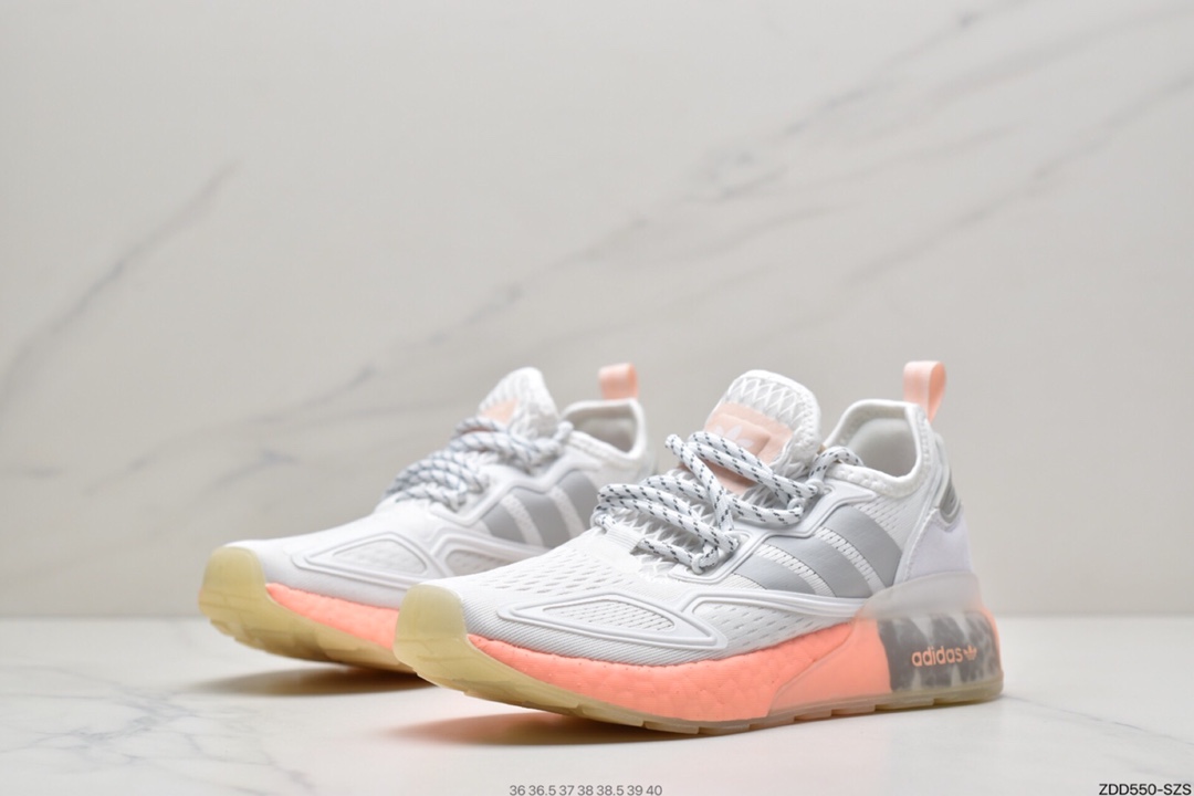 230 阿迪达斯Adidas Originals ZX 2K Boost 全新爆米花缓震休闲运动跑鞋F38773