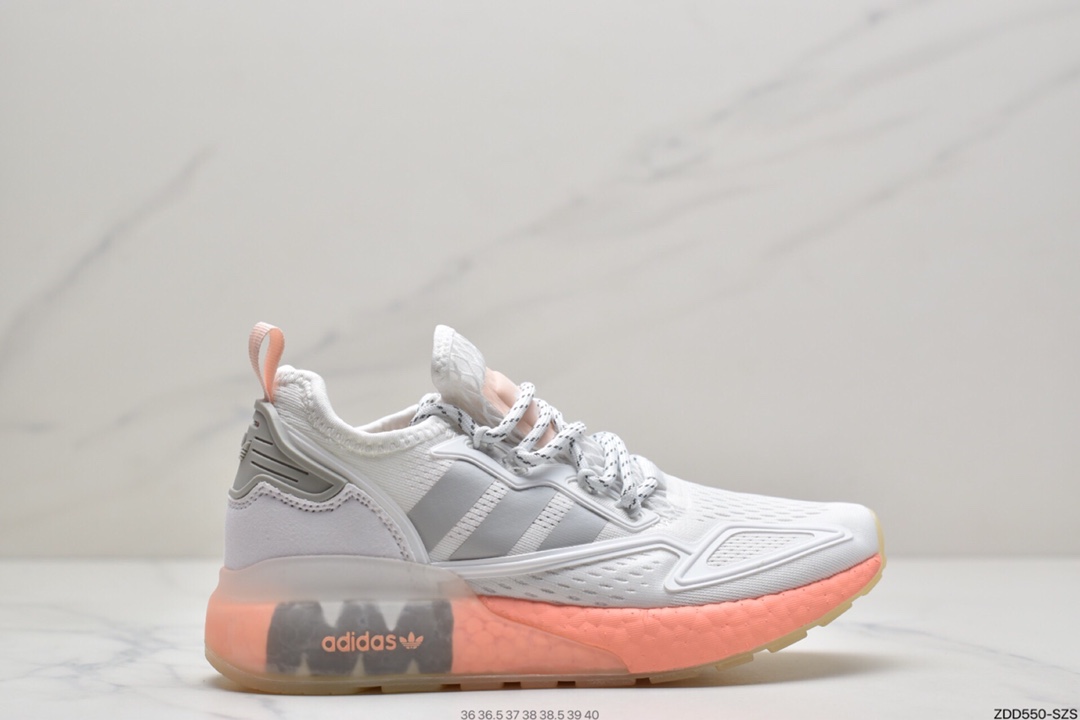 230 阿迪达斯Adidas Originals ZX 2K Boost 全新爆米花缓震休闲运动跑鞋F38773