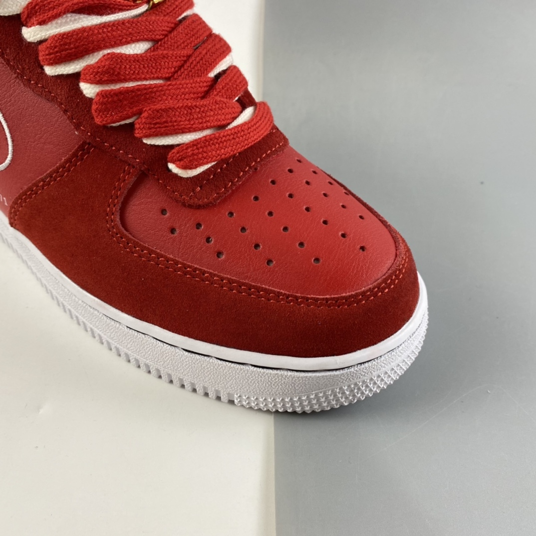 P200  NIKE Air Force 1’07 Low“中国红电绣勾”板鞋 DB3597-600