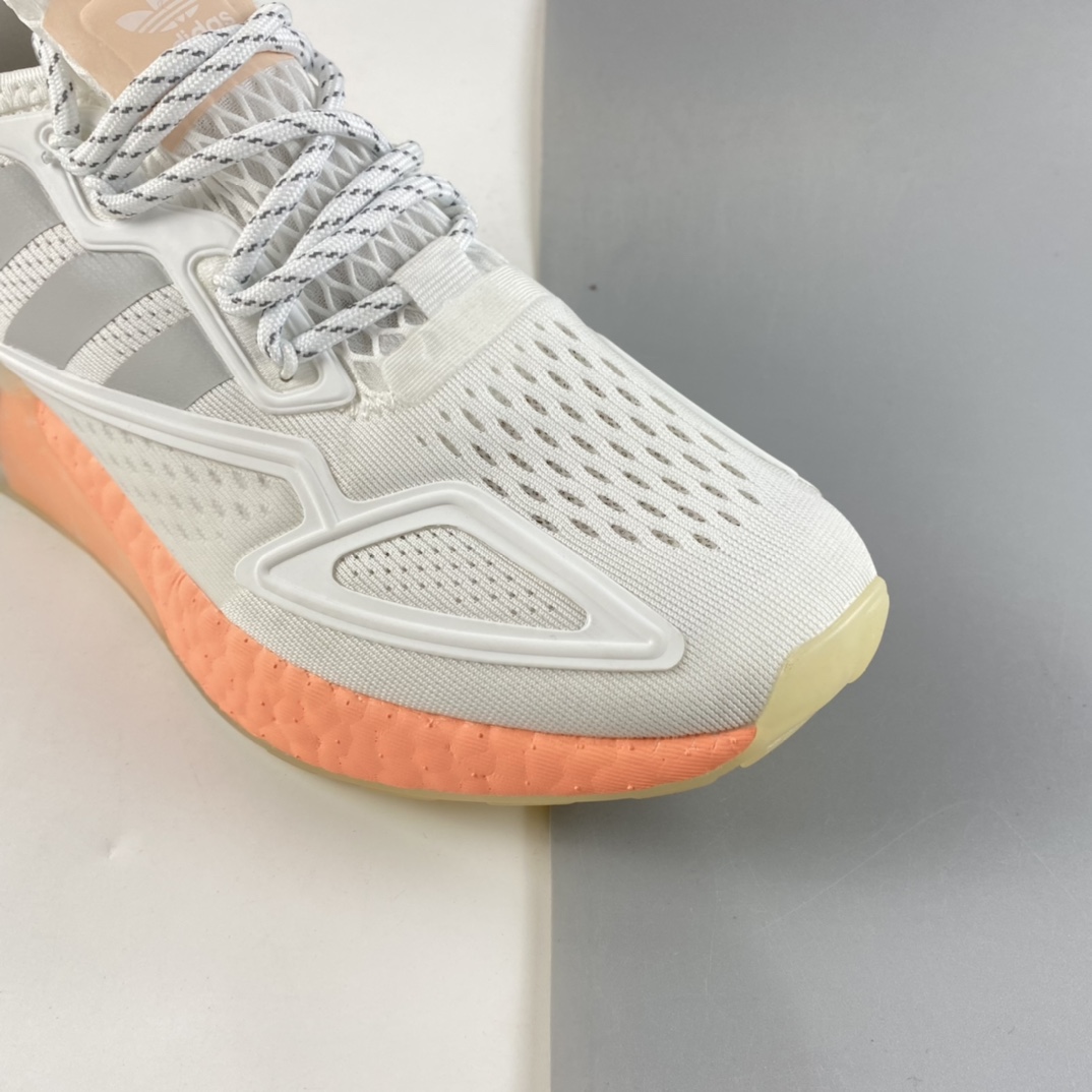 P220  Ad ZX 2K Boost 网纱针织呼吸面套脚休闲运动慢跑鞋 FY2013