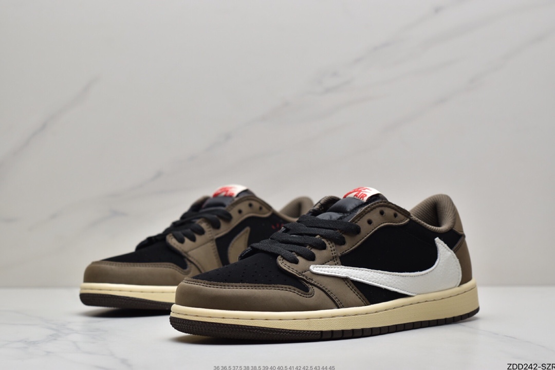 230 fragment design x Travis Scott x Nike Air Jordan 1 Low OG SP”Black/Red”AJ1乔丹篮球鞋CQ4278
