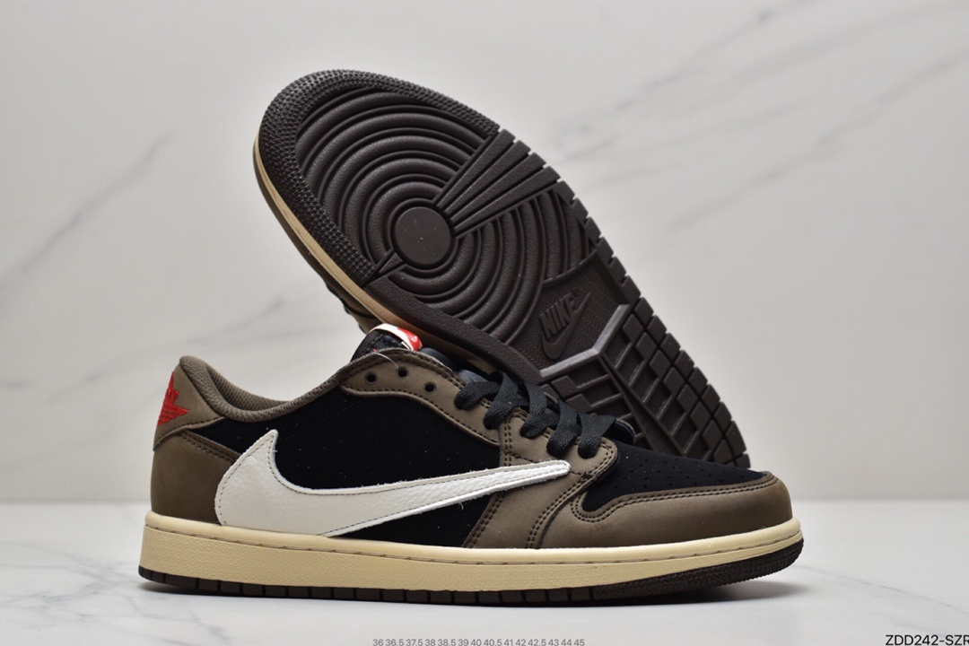 230 fragment design x Travis Scott x Nike Air Jordan 1 Low OG SP”Black/Red”AJ1乔丹篮球鞋CQ4278