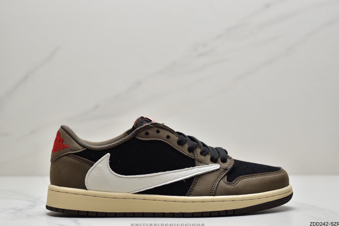 230 fragment design x Travis Scott x Nike Air Jordan 1 Low OG SP”Black/Red”AJ1乔丹篮球鞋CQ4278