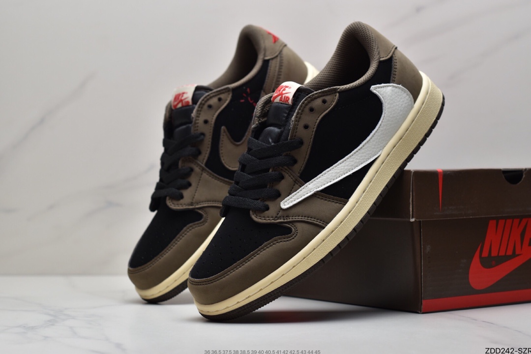 230 fragment design x Travis Scott x Nike Air Jordan 1 Low OG SP”Black/Red”AJ1乔丹篮球鞋CQ4278