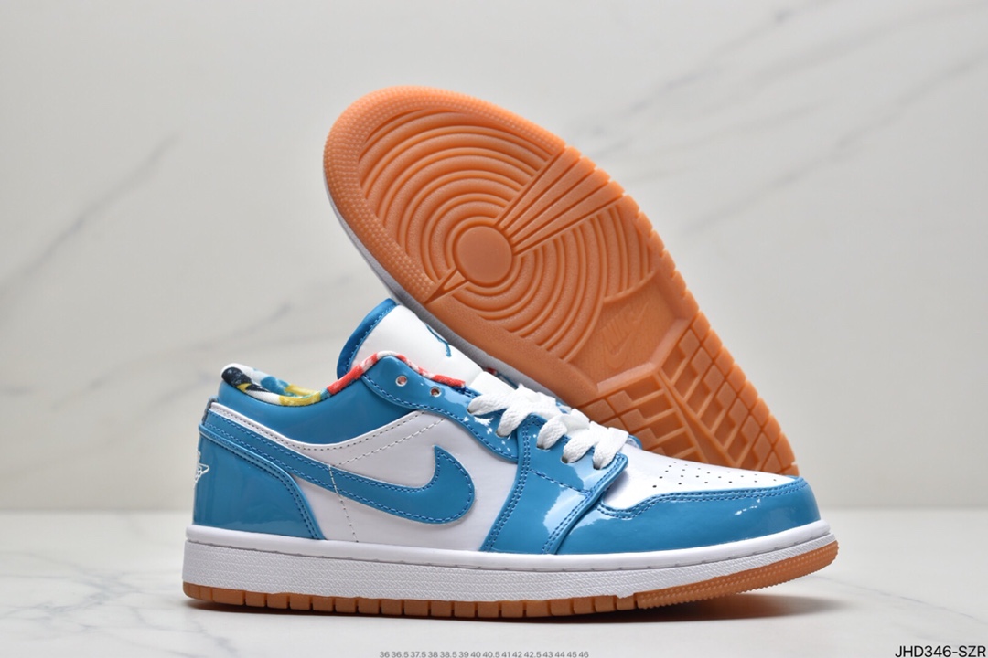 190 Air Jordan 1 Low 整双鞋采用漆皮材质覆盖DC6991-400