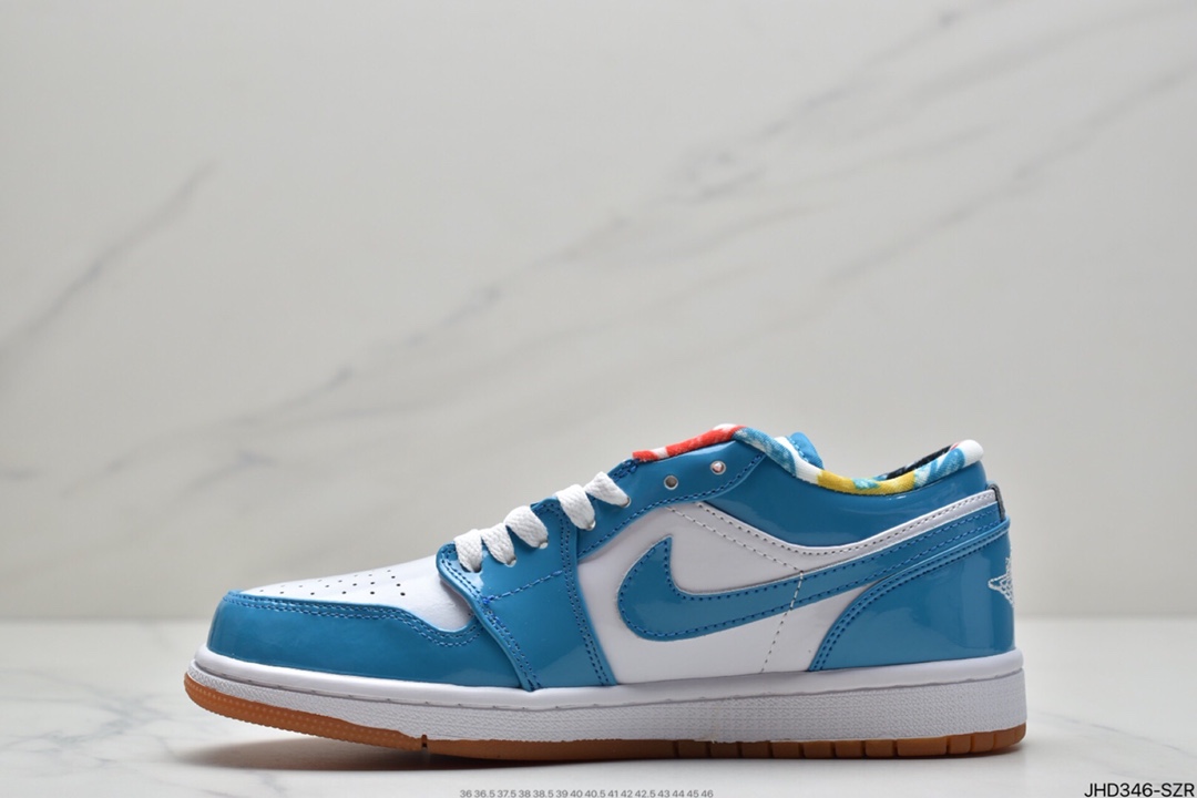190 Air Jordan 1 Low 整双鞋采用漆皮材质覆盖DC6991-400