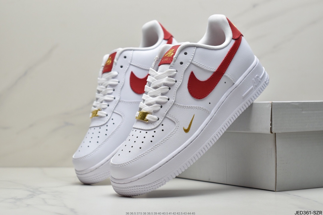 150 耐克Nike Air Force Low 白红迷你勾 空军一号低帮休闲板鞋 CZ0270-104