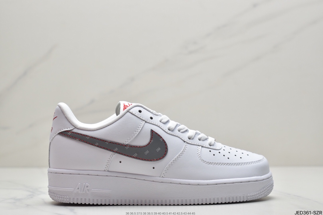 150 耐克Nike Air Force Low 白红迷你勾 空军一号低帮休闲板鞋 CZ0270-104