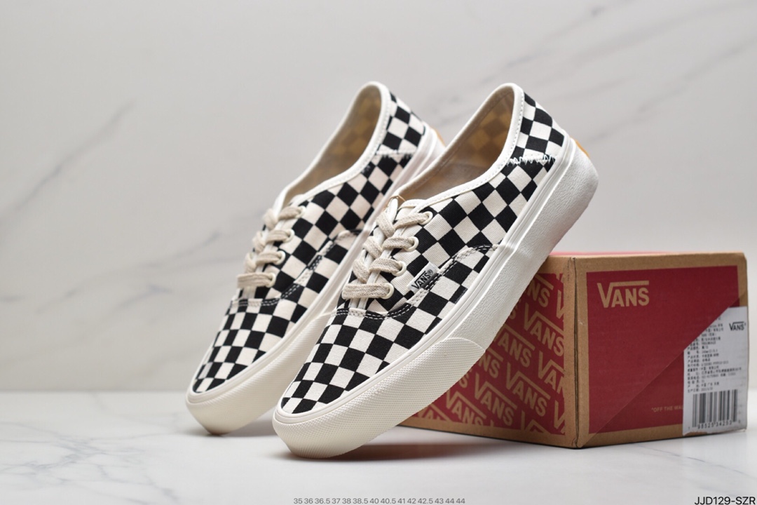 130 万斯Vans Authentic 经典安娜海姆 4孔低帮硫化滑板鞋休闲板鞋