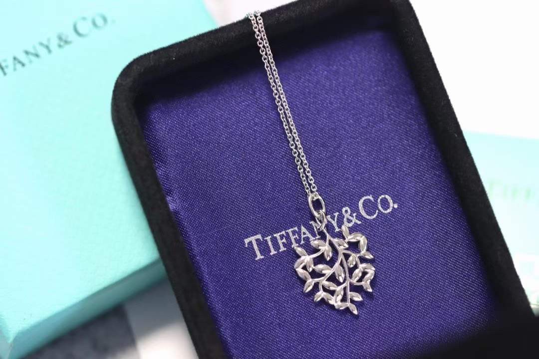 Tiffany & Co. Tiffany&Co.纯银 橄榄叶锁骨项链