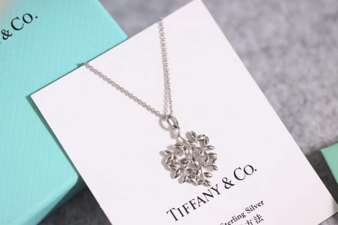Tiffany & Co. Tiffany&Co.纯银 橄榄叶锁骨项链