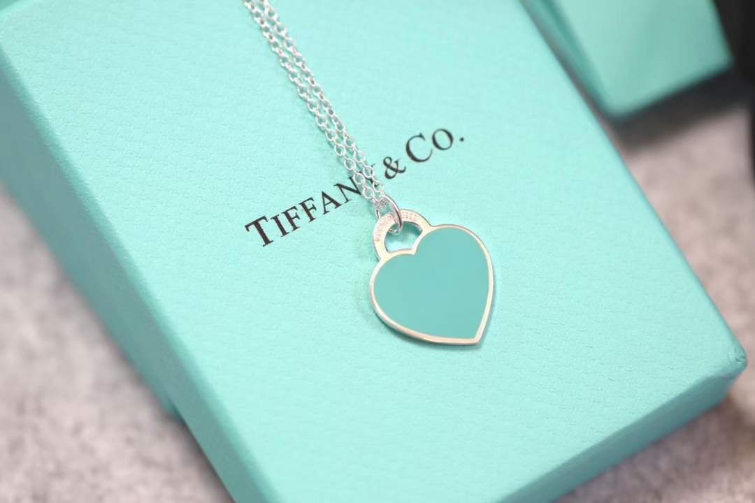 Tiffany & Co. Tiffany&Co.蒂芙尼 大号蓝心锁骨项链