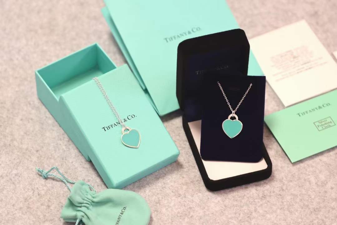 Tiffany & Co. Tiffany&Co.蒂芙尼 大号蓝心锁骨项链