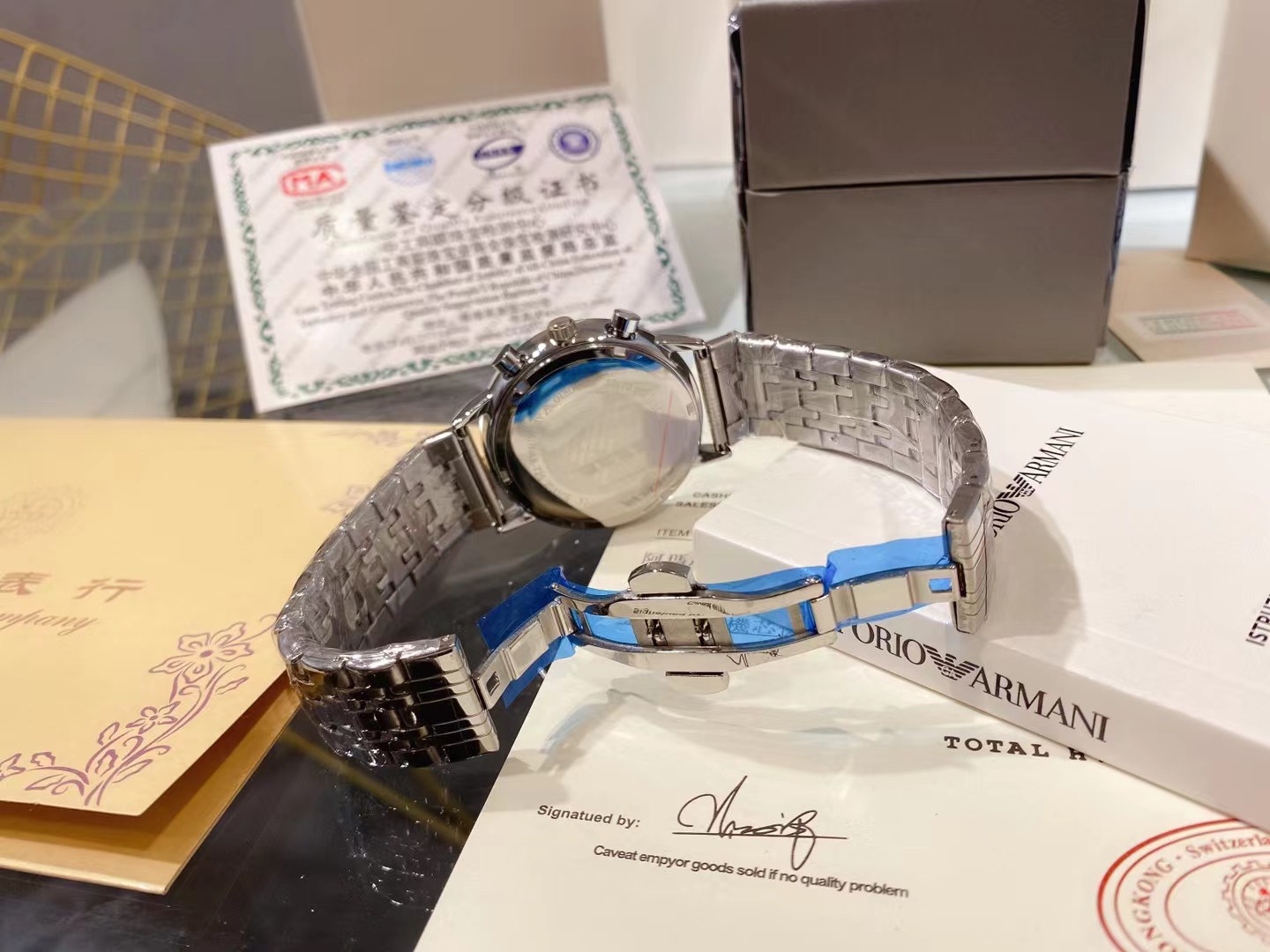 “Amani Armani: Fine Gentleman’s Wristwatch with Imported Stone Cores and Black Steel” - 图片 7