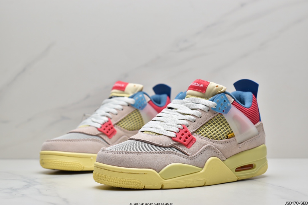 200 Union LA x Air Jordan 4 Retro Guava Ice”蓝粉 DC9533